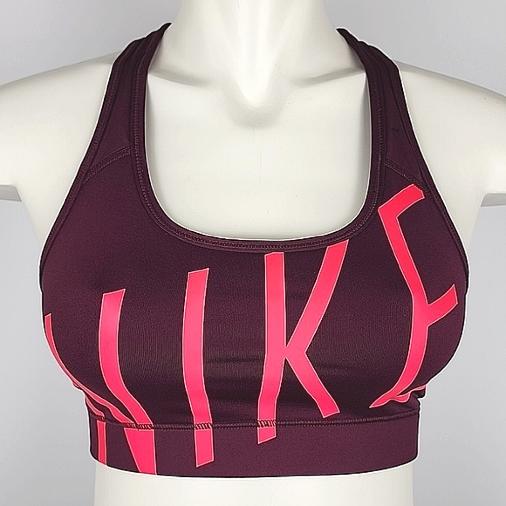 NIKE Women’s Victory Compression Plum Pink Racerback Sports Bra S